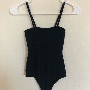 Brandy Melville Black Straight neck bodysuit
